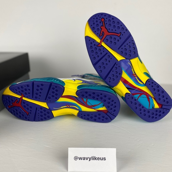 🔥Air Jordan RETRO 8 Aqua WOMEN SIZE 8 - Picture 6 of 8